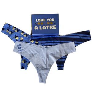 Aerie no show thong gift set Love you a Latke Size medium 3 pack